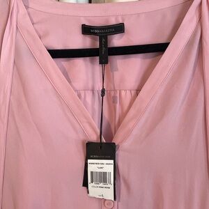 BCBGMAXAZRIA PINK ROSE LANI
LONG-SLEEVE BLOUSE DRESS